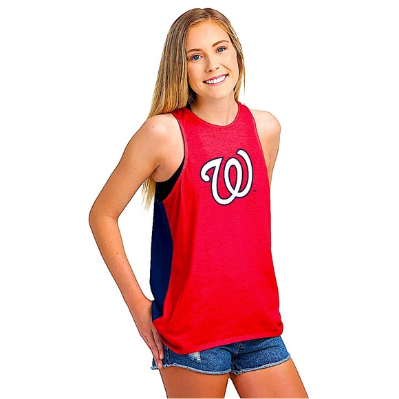 Under Armour Washington Nationals MLB Tank Top w/ Built in Bra, Women’s Size Lrg - Picture 2 of 9
